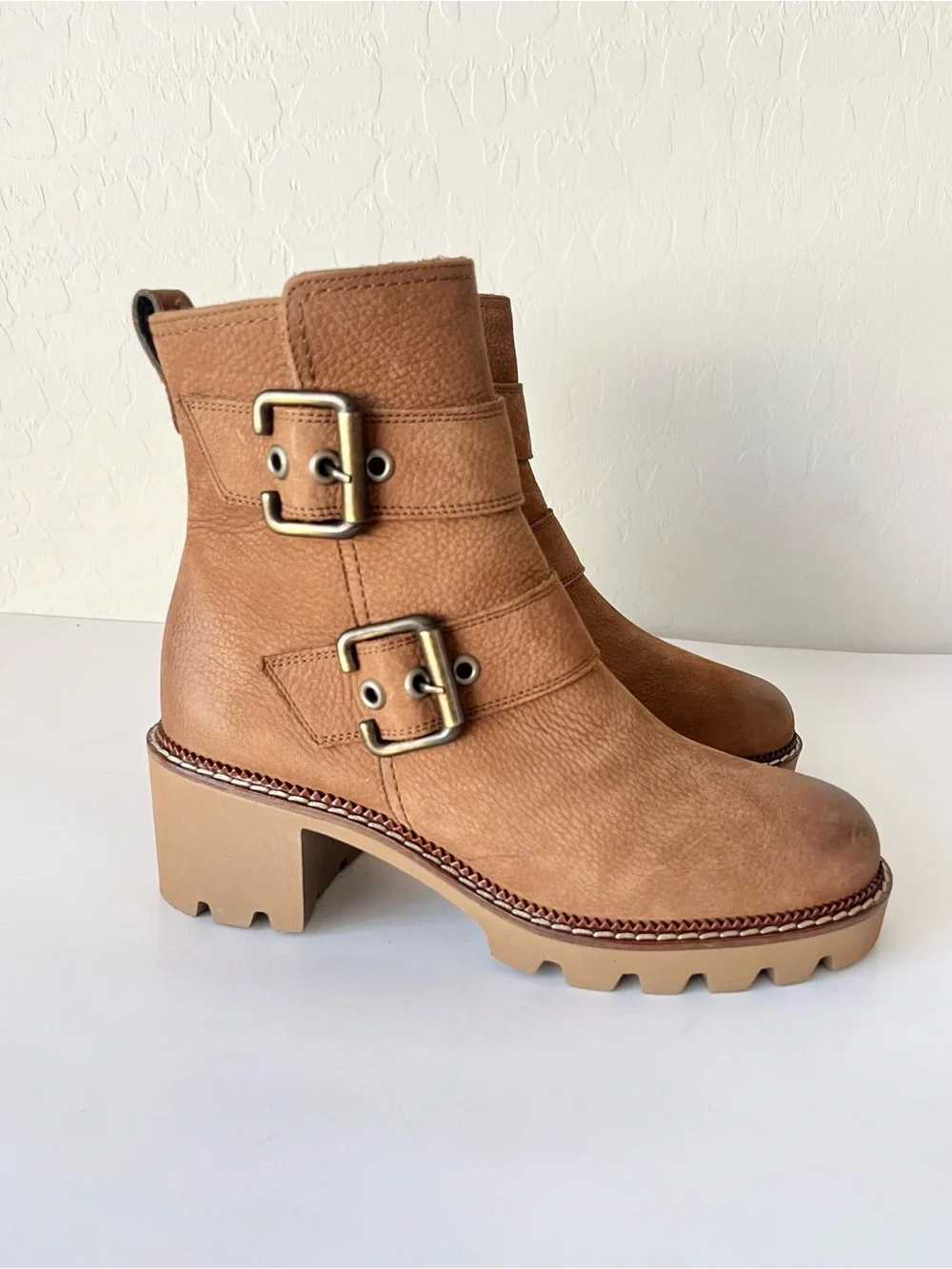 Paul Green Balboa Moto ankle Boots distressed suede leather NEW US 6